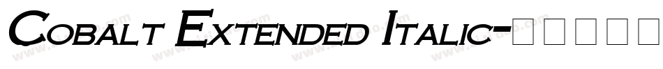 Cobalt Extended Italic字体转换